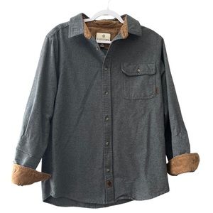 Legendary Whitetails Buck Camp Flannel Gray Shirt Men's Size MD